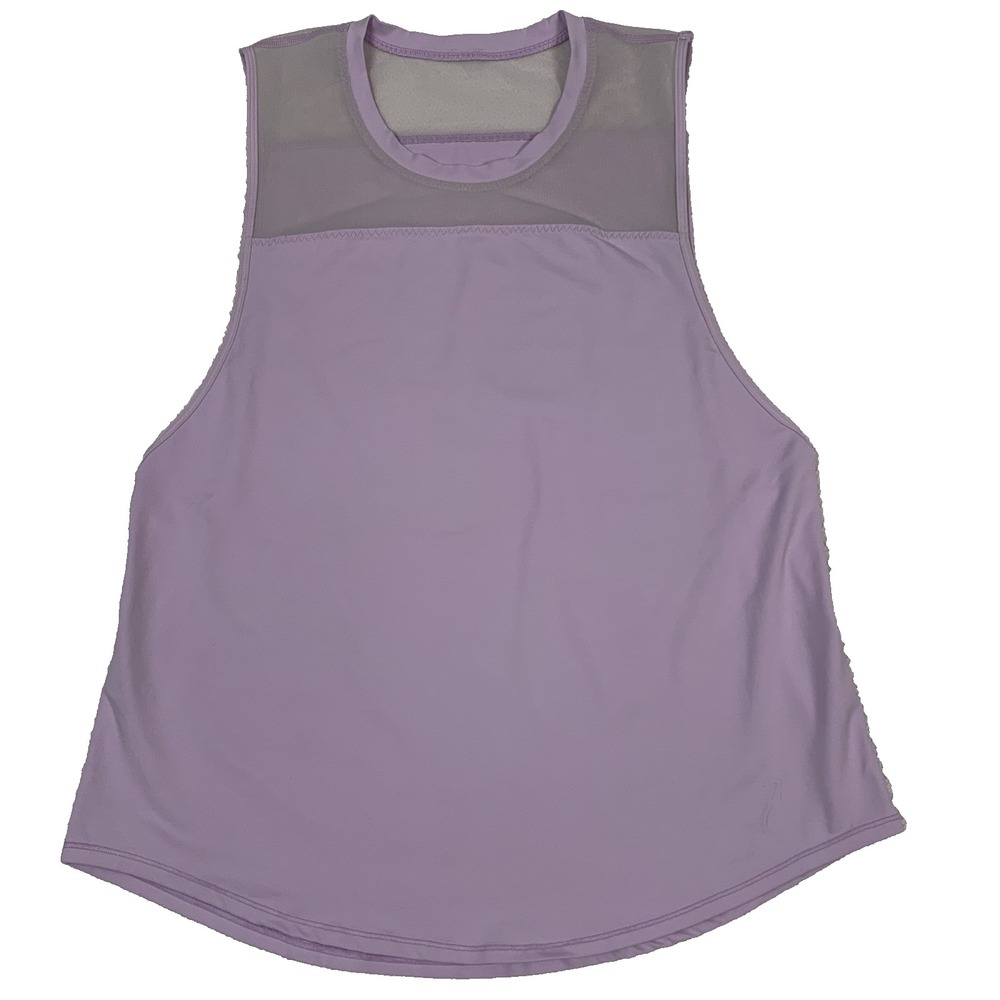 lululemon Lavender Purple Sleeveless Athletic Training Top Womens M Mesh